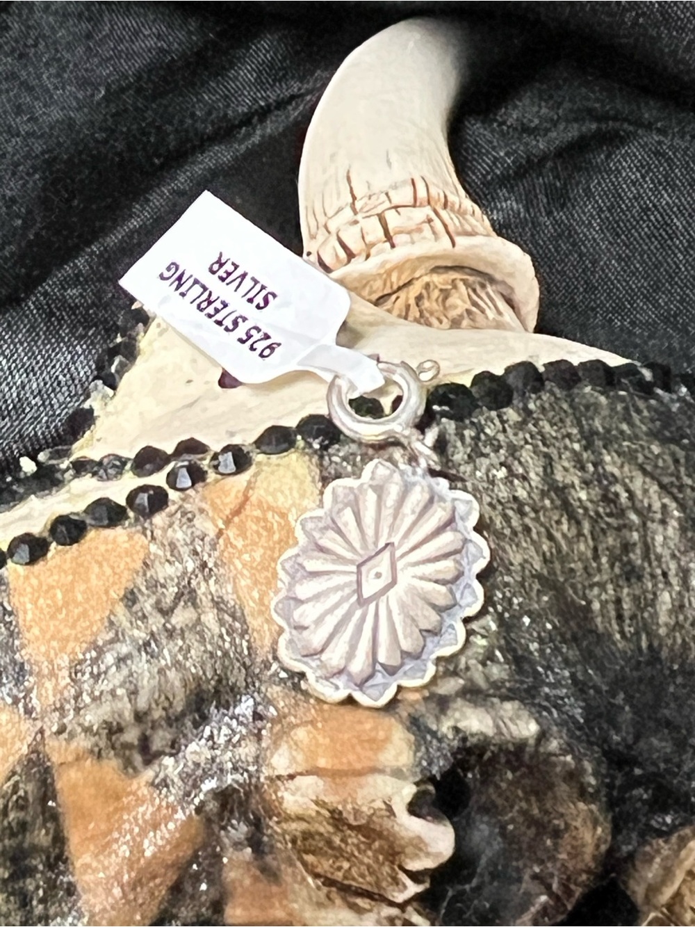 Sterling Silver Concho Pendant / charm